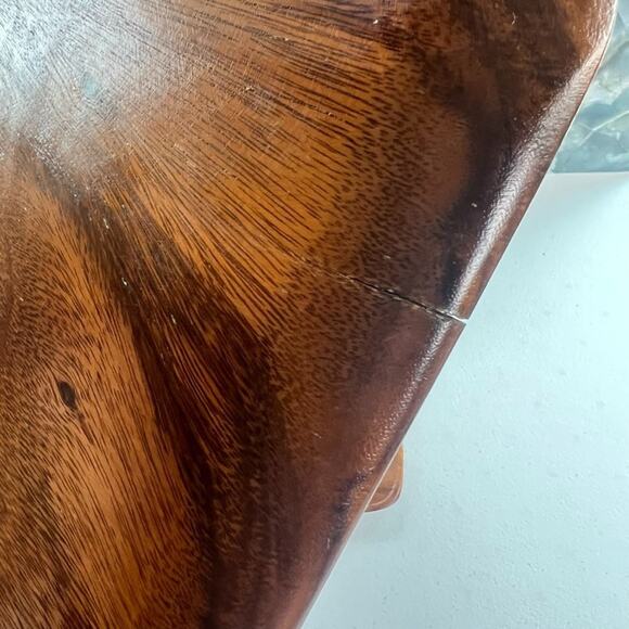 Monkey Pod Wood 12" Serving Plates Tray Platters Mid Century Modern Set of 7 - Picture 13 of 16